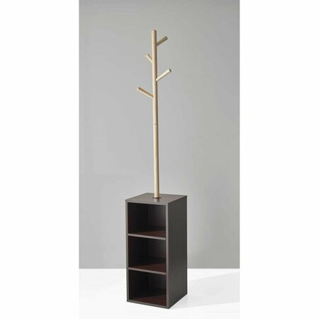 PALACEDESIGNS Walnut Storage Coat Rack, 12 x 12 x 69 in. PA3092306